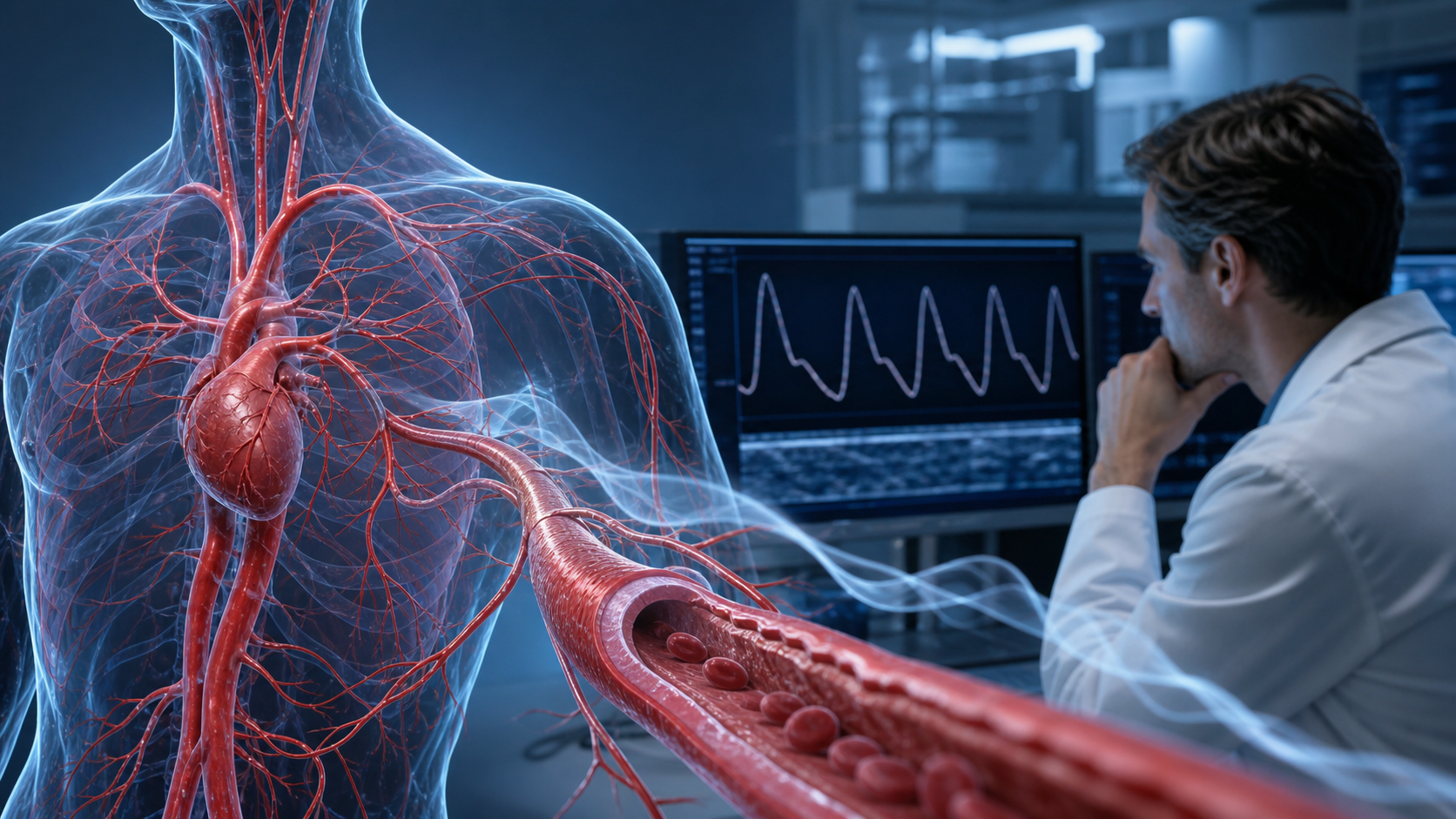 Arterial Stiffness and Vascular Age: A Longevity Evidence Guide editorial illustration