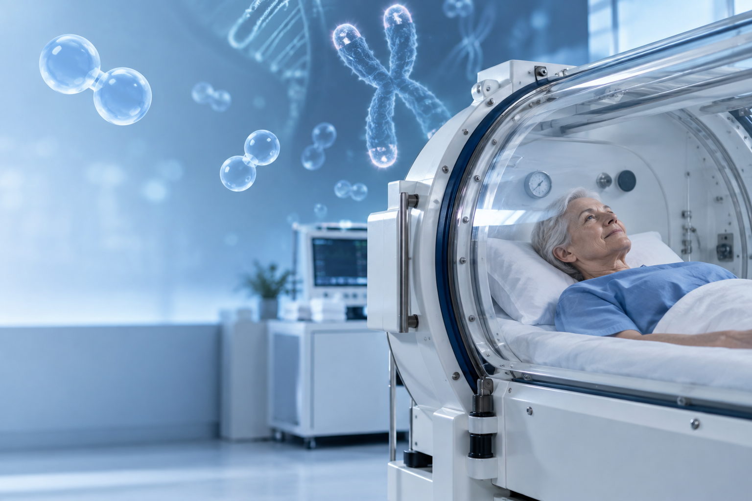Clinical oxygen therapy equipment in a modern medical facility
