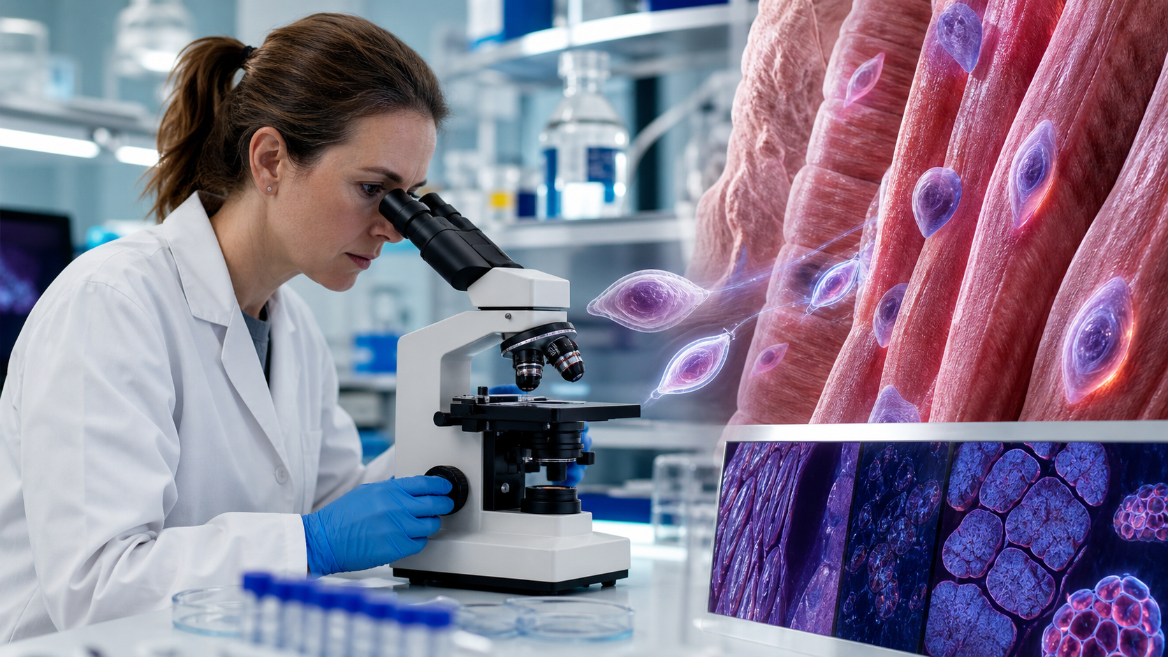 Research laboratory representing muscle stem cell rejuvenation studies