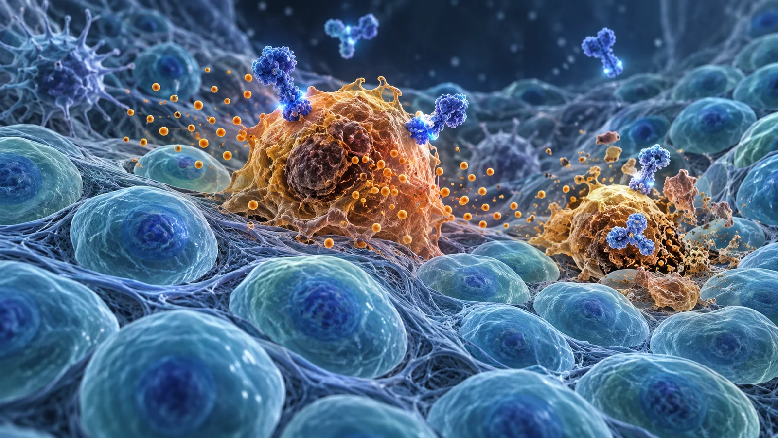Pharmaceutical research laboratory with drug compounds targeting senescent cells